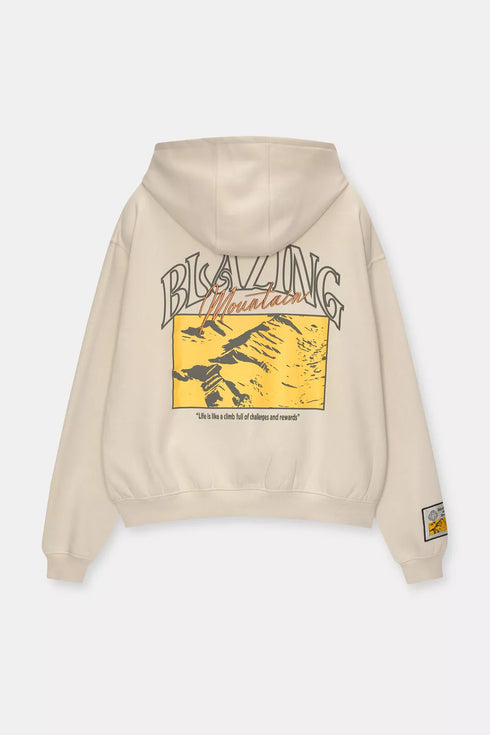 PULL & BEAR sand zip hoodie for men